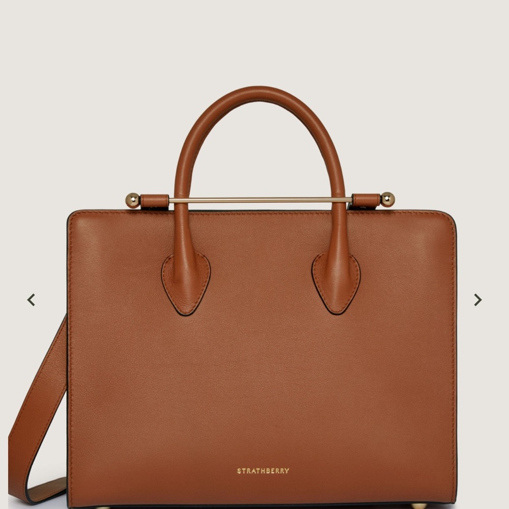 Strathberry Brown Leather Satchel